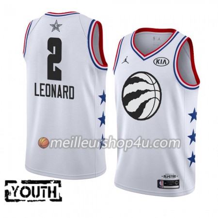 Maillot Basket Enfant Toronto Raptors Kawhi Leonard 2 2019 All-Star Jordan Brand Blanc Swingman